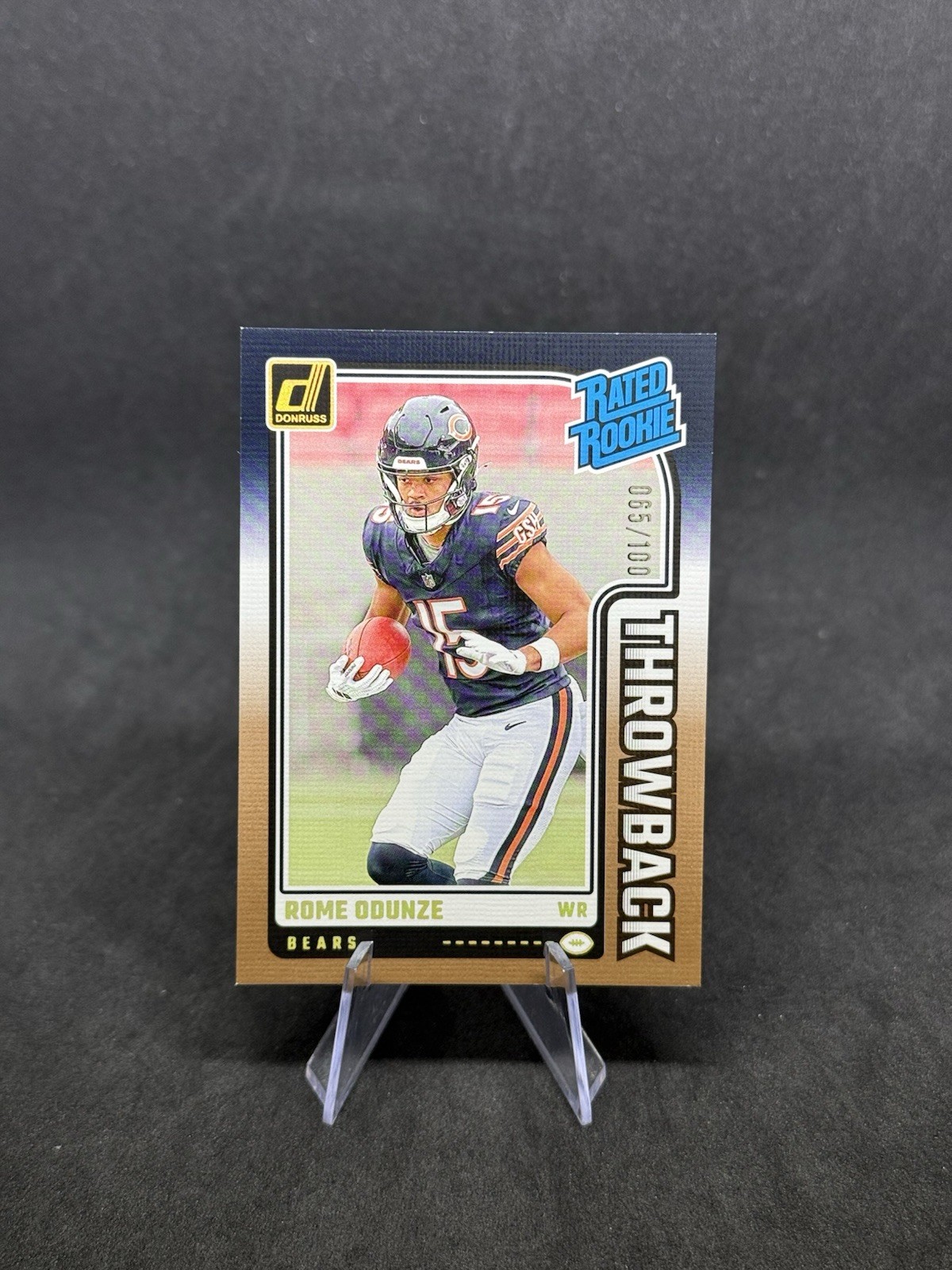 2024 Donruss ROME ODUNZE /100 🔥 Throwback Rated Rookie #4 RC Chicago Bears