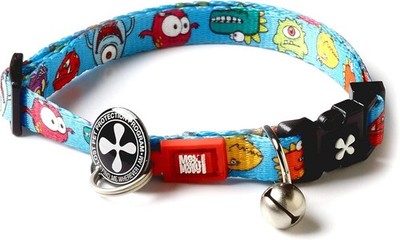 Max & Molly Urban Pets Smart ID Cat Collar - Little Monsters - 1 Size