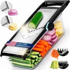 ZOLMER Mandoline Slicer - Adjustable Vegetable Slicer with Julienne Blades