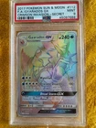 Pokémon Gyarados GX Secret Rare Holo 112/111 Crimson Invasion English PSA 9
