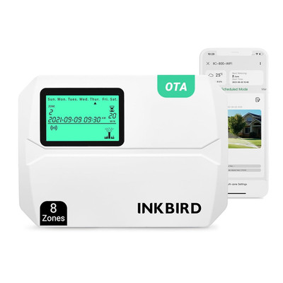 Inkbird Bewässerungscomputer,Iic-800-Wifi 8 Zonen Programmiergerät Bewässerungss