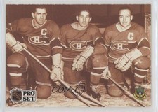 1991-92 Pro Set Maurice Richard Elmer Lach Toe Blake #337 HOF q7c