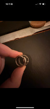 clocks and colours silver stacking rings, excellent condition, size 19.4mm/ S1/2