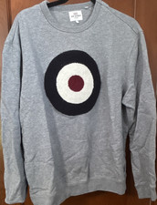 Ben Sherman Men's Gray Crew Neck Pullover Sweatshirt Long Sleeve Graphic, M