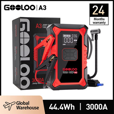GOOLOO A3 Jump Starter with Air Compressor Portable Car Battery Booster