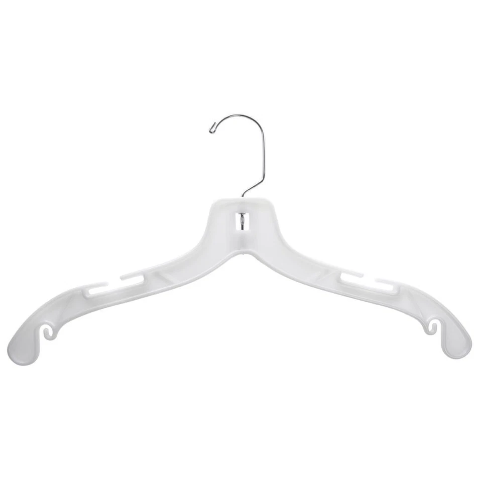 RETAIL RESOURCE Clothing Hangers 17" White Heavy Duty, case of 100
