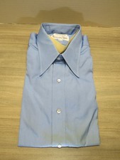 Vintage 1970's Oscar de la Renta Dress Shirt, Large, Discoloration, NOS