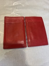 J.Crew Italian Leather Card Case -Dark Reddish Orange -Used