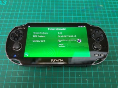PS Vita PCH 1003 Firmware 3.65 PlayStation Vita funktionierende Konsole PCH-1003