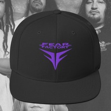 Gorra de béisbol Fear Factory Snapback con logotipo de banda bordada metal industrial