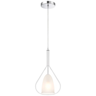 Used Access Lighting 63088-CH/CFR Ray - 1 Light Pendant-14.25 Inches Tall and