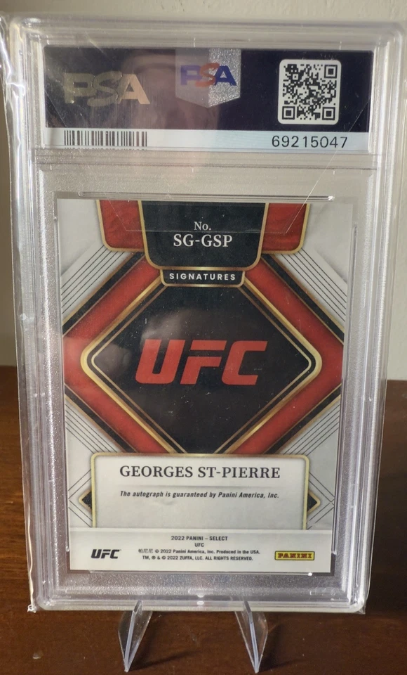 Georges St Pierre 2022 Select Signatures PSA 10 Auto Panini GSP UFC - Image 2 of 2