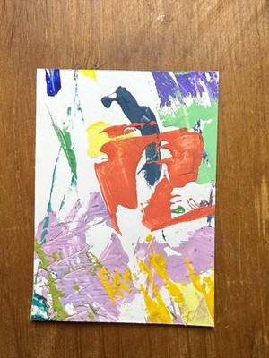 Original ACEO Abstract Painting Gouache On Paper #5/8 2.5x3.5 by k.ivy