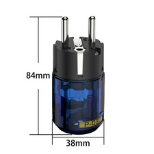 1PC EU SCHUKO Standard Stromstecker Rhodierte Stecker DIY AC HIFI Audio Kabel