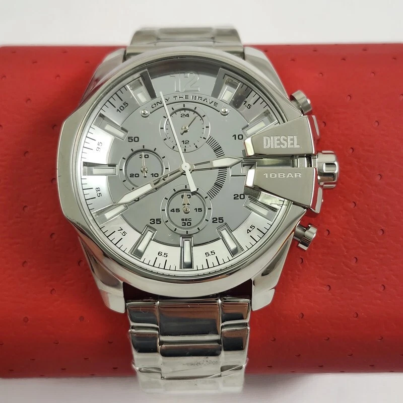 NEW Diesel Men's Mid Mega Chief Mirror Chronograph S/S Watch