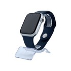 Apple Watch 9 GPS Aluminium Silber 45 mm Sportarmband Sturmblau