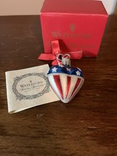 Waterford Holiday Heirlooms - Stars  Stripes Heart Glass Ornament