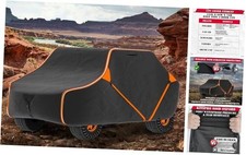 153 Inch UTV Cover for Polaris Ranger Crew RZR 4-6 Pessenger Black Orange