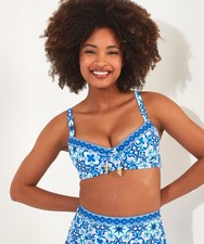 Joe Browns Women's Bikini TOP Only Grecian Tile Border Print Cupped Bikini Top,