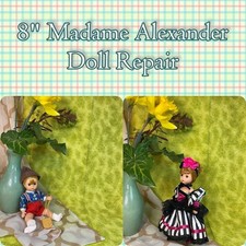Madame Alexander Vintage 8" Doll Repair - Restring Elastic Hooks Service