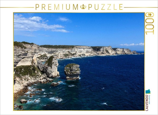 Calvendo Puzzle Cliffs Near Bonifacio | 1000 Pieces, Finished Size 25.2 × 18.9 I-image