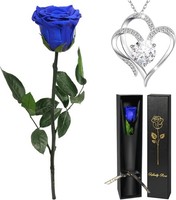 Yamonic Ewige Rose Geschenke FüR Frauen, Ewige Echte Rose Mit Herz Halskette
