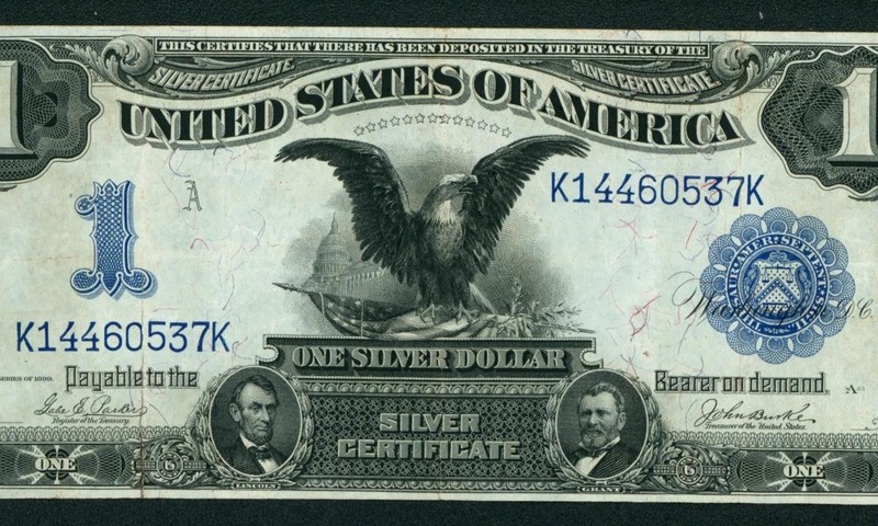 $1 1899 ((VF+)) (( BLACK EAGLE )) Silver Certificate ** PAPER CURRENCY AUCTIONS
