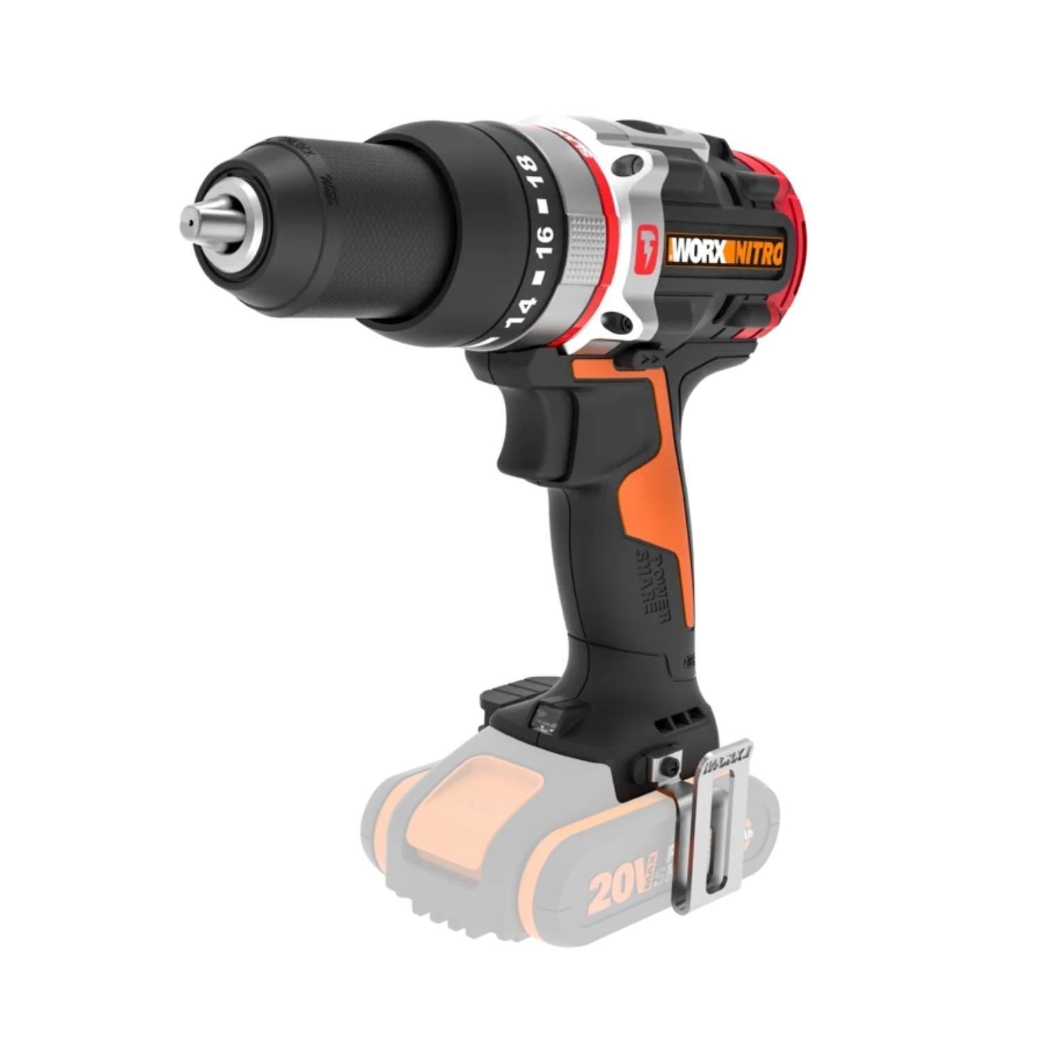 Worx 20V SlammerDrill Brushless Combi Drill - Bare Unit Only WX354.9 Grade C