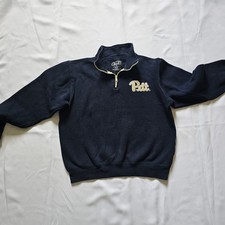 Pitt Quarter Zip Sweatshirt Mens Medium Navy Blue University of Pittsburgh