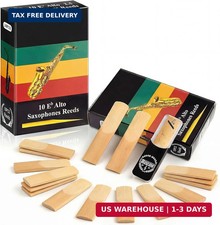 20 Pack Alto Saxophone Reeds with Individual Package 2.5 in Strength, natural
