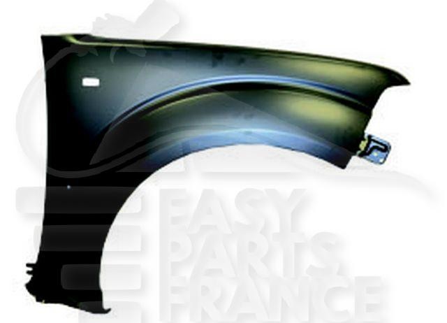 Aile avant-droit avec emplacement feu pour Nissan Navara type D40 de 06/2005 à 12/2007