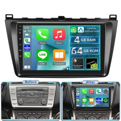Qualcomm 4G+64G Android 15 Für Mazda 6 2007-2012 GPS Navi Sat Carplay Autoradio