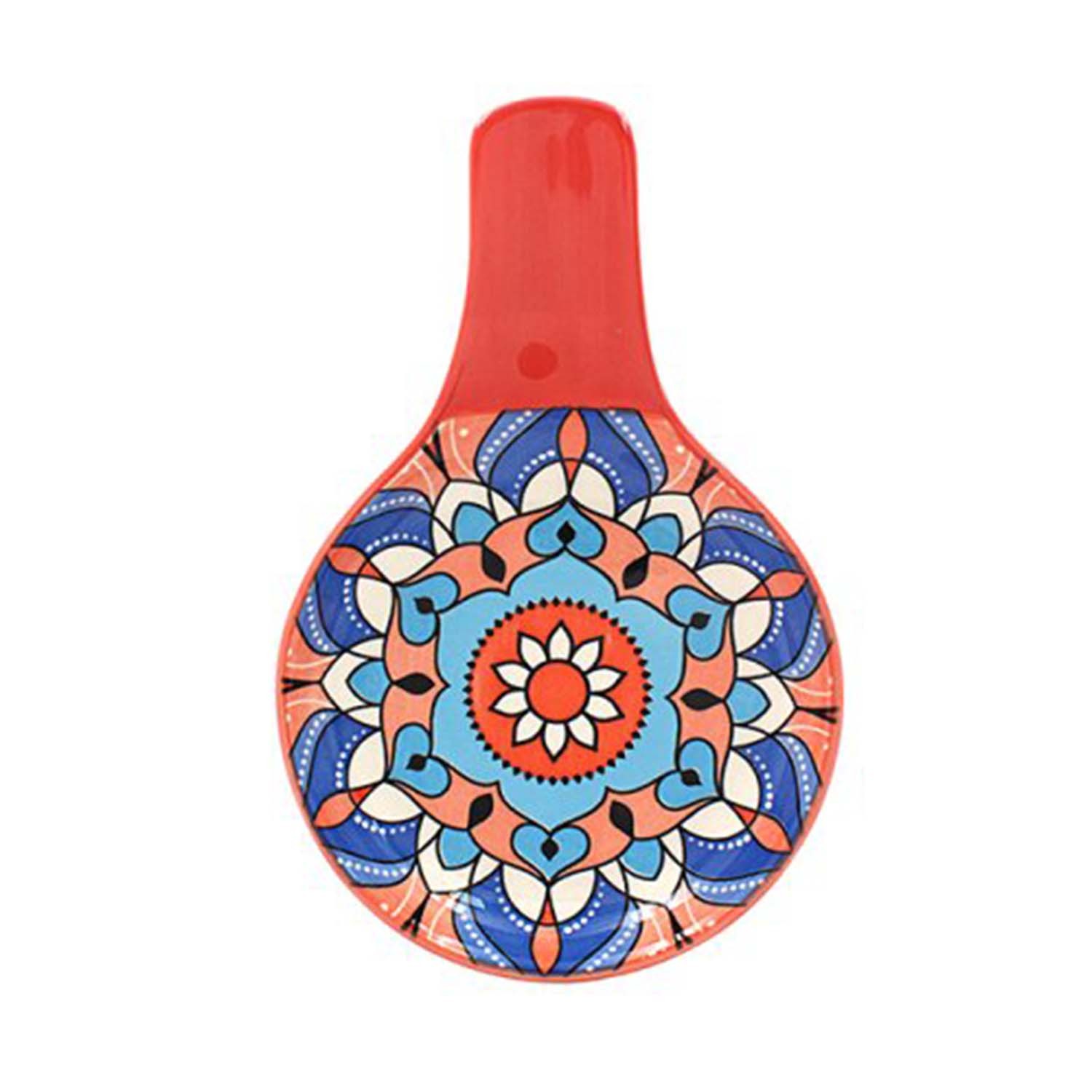 Red Tuscany Spoon Rest Melamine Stove Top Utensil Spatula Holder Ladle Rest