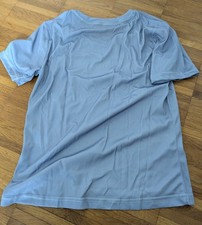 blaues Shirt mit Blumenmuster (Größe S)