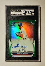 Joendry Vargas 2023 1st Bowman Chrome AUTO GREEN REFRACTOR /99 SGC 9.5/10 RC H6