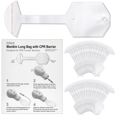 100 Pcs 100 Pcs Adult/Child CPR Manikin Infant Face Shield Lung Bag Manikin Repl