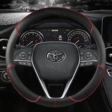 Steering Wheel Cover Leather 38cm Universal Fit Non-Slip