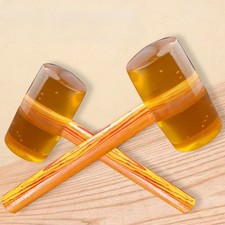 Non Damaging Rubber Hammer with Natural Wood Handle for Home Renovation