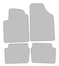 Fußmatten passend für Hyundai i10 Typ PA (Baujahr 2007 - 2013), Robust anthrazit