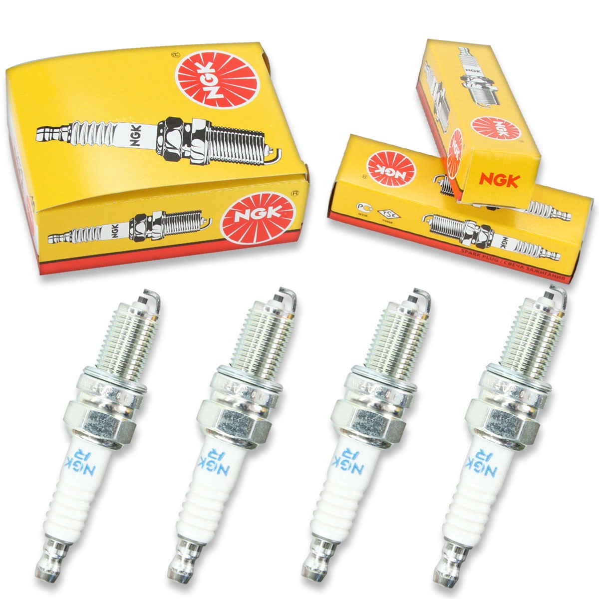 4pcs 2009 KTM 525 XC NGK Standard Spark Plugs 510cc 31ci Kit Set Engine io