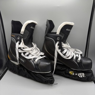 BAUER One20 Supreme Hockey Ice Skates Mens 6 R 7.5 US lightning TUUK w soakers