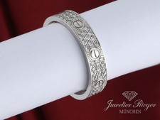 Cartier Ring Love Kleines Modell Weissgold 750 Diamanten ca. 0,31 ct Gr 60 Gold