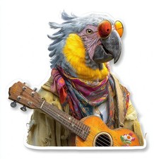 Papagei Hippie 9x9 cm