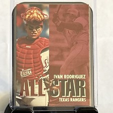 Ivan Rodriguez Texas Rangers 1995 Ultra All-Stars #18 HOF insert rare 