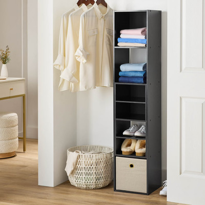 Mainstays 5 Cube Vertical Storage Organizer, Black