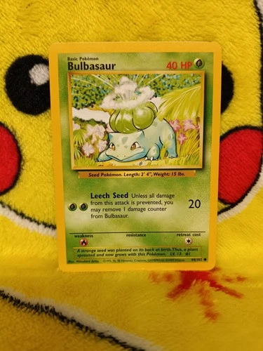 Vintage Pokemon Card Base Set Bulbasaur