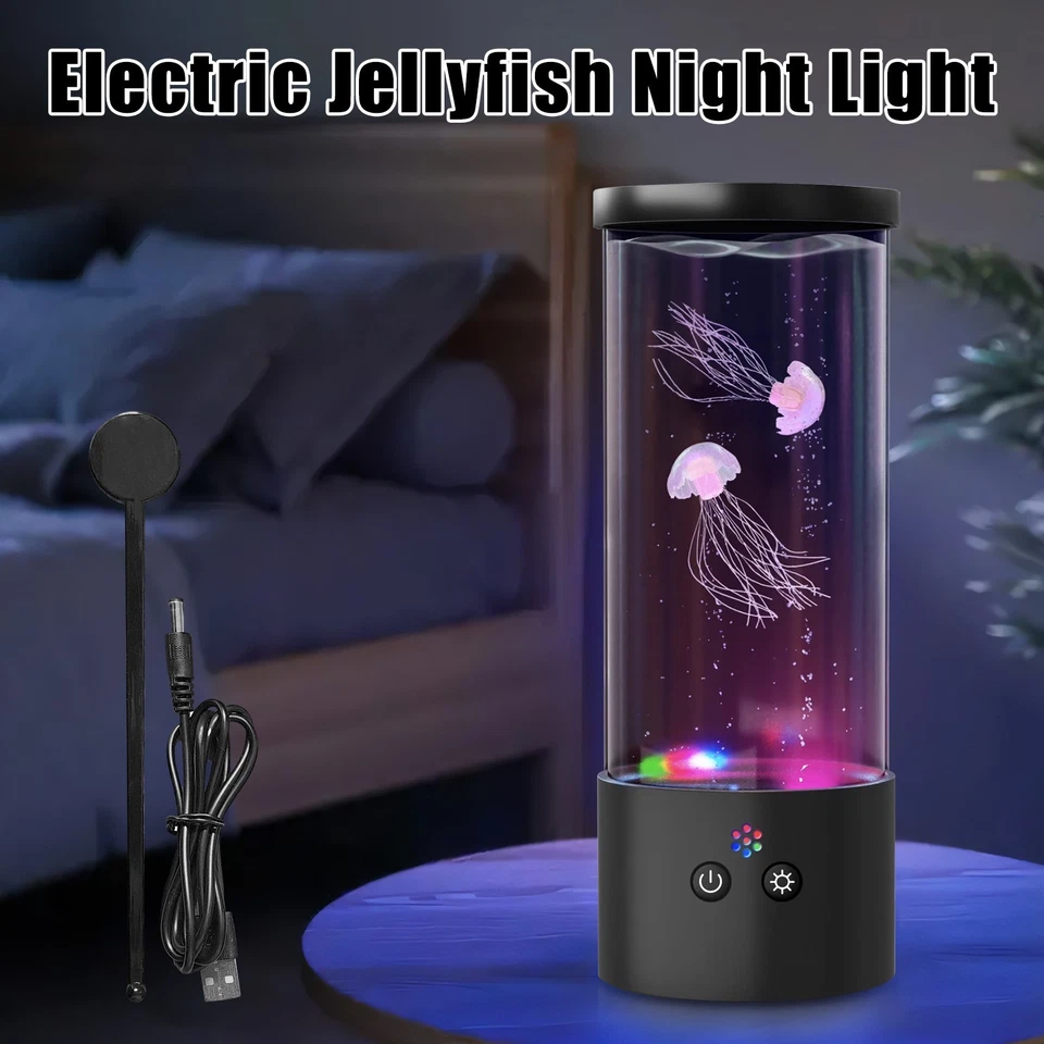 Lámpara LED Medusas 5V- USB Lámpara Medusas Eléctrica Acuario Estado de ánimo Noche Regalo Foto 4 de 4