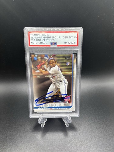 2019 Topps Vladimir Guerrero Jr Rookie Autographed Card PSA Auto Grade 10 #US272