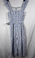 Polo Ralph Lauren Girls Floral Jumpsuit Wide Leg Blue And White NWT Size 14