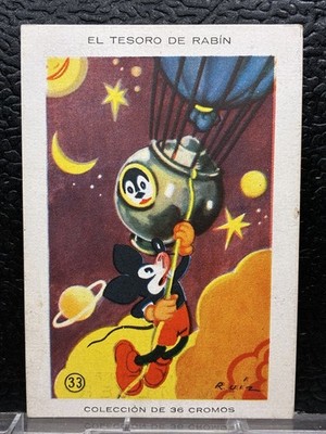 1930s Chocolate Amatller Mickey Mouse ? #33 El Tesoro De Rabin Spain Card